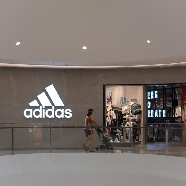 Modern shopping mall interior with family areas